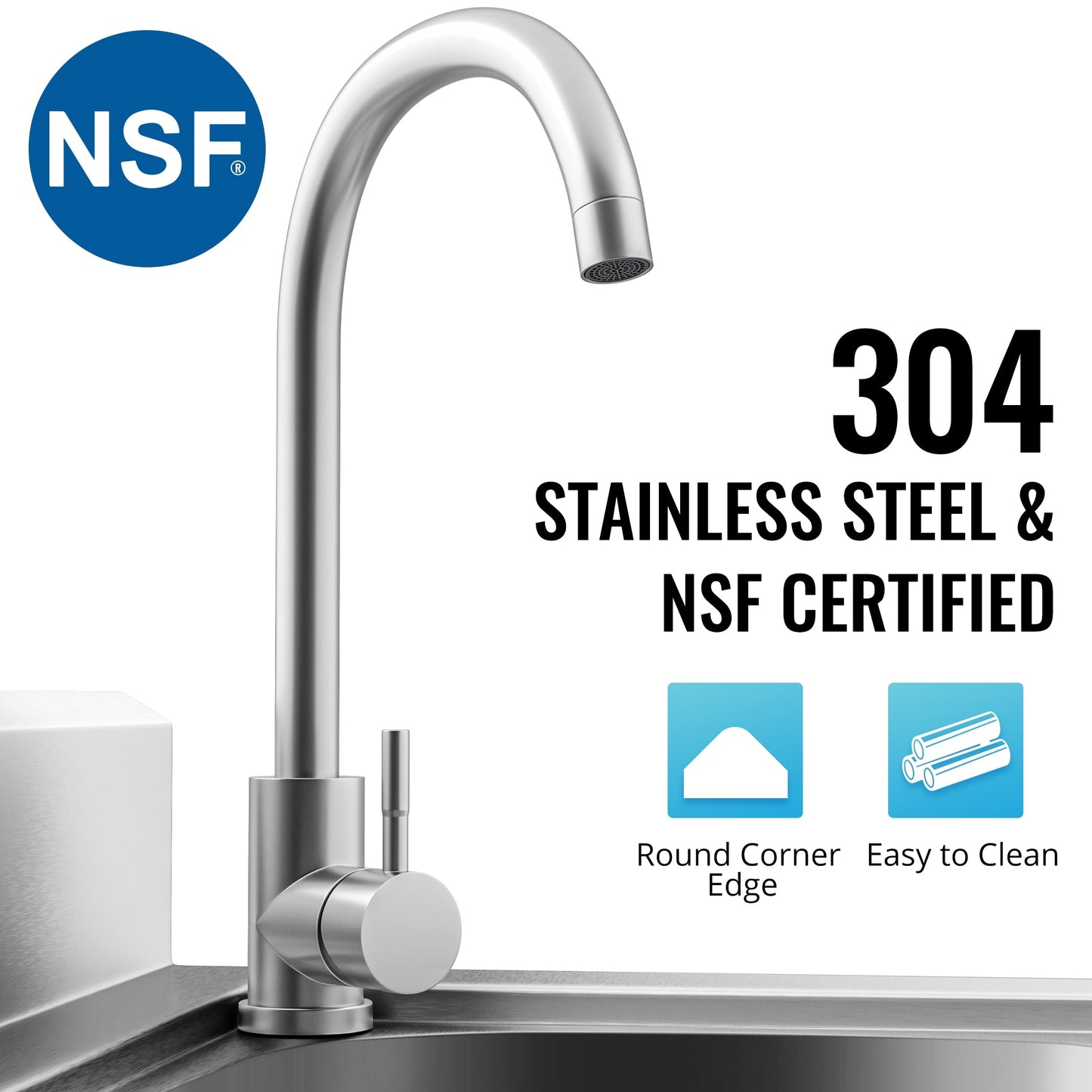 Wildaven Stainless Steel Freestanding Utility Tub - 54.99x61.01 in