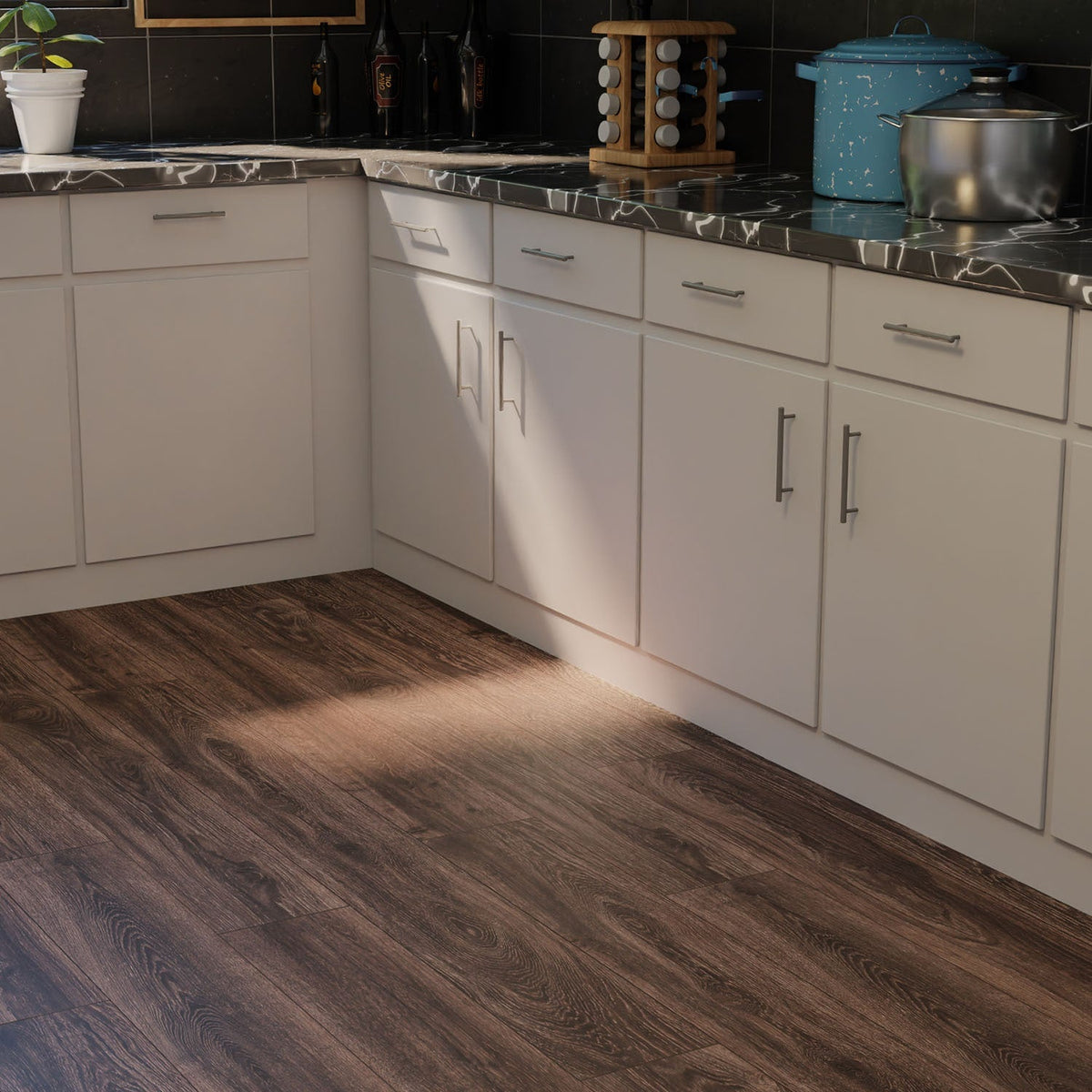 Project Source Woodfin Oak 7.59-in W x 4.23-ft L Embossed Wood Plank Laminate Flooring