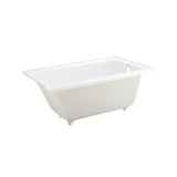 Voltaire 60 x 30 in. Acrylic Right-Hand Drain with Integral Tile Flange Rectangular Drop-in Bathtub in white - Super Arbor
