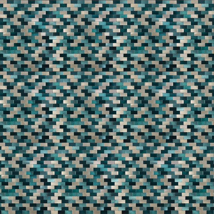 Peel&Stick Tile Peel and Stick Aqua Accent blue, green and champagne 11-in x 12-in Metallic Composite Patterned Linear Peel and stick Mosaic Wall Tile product image