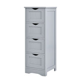 WELLFOR 12-in x 32.5-in x 12-in Gray Freestanding Corner Linen Cabinet