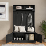 Flash Furniture Fraser Modern 11.75-in Black Composite Hall Tree