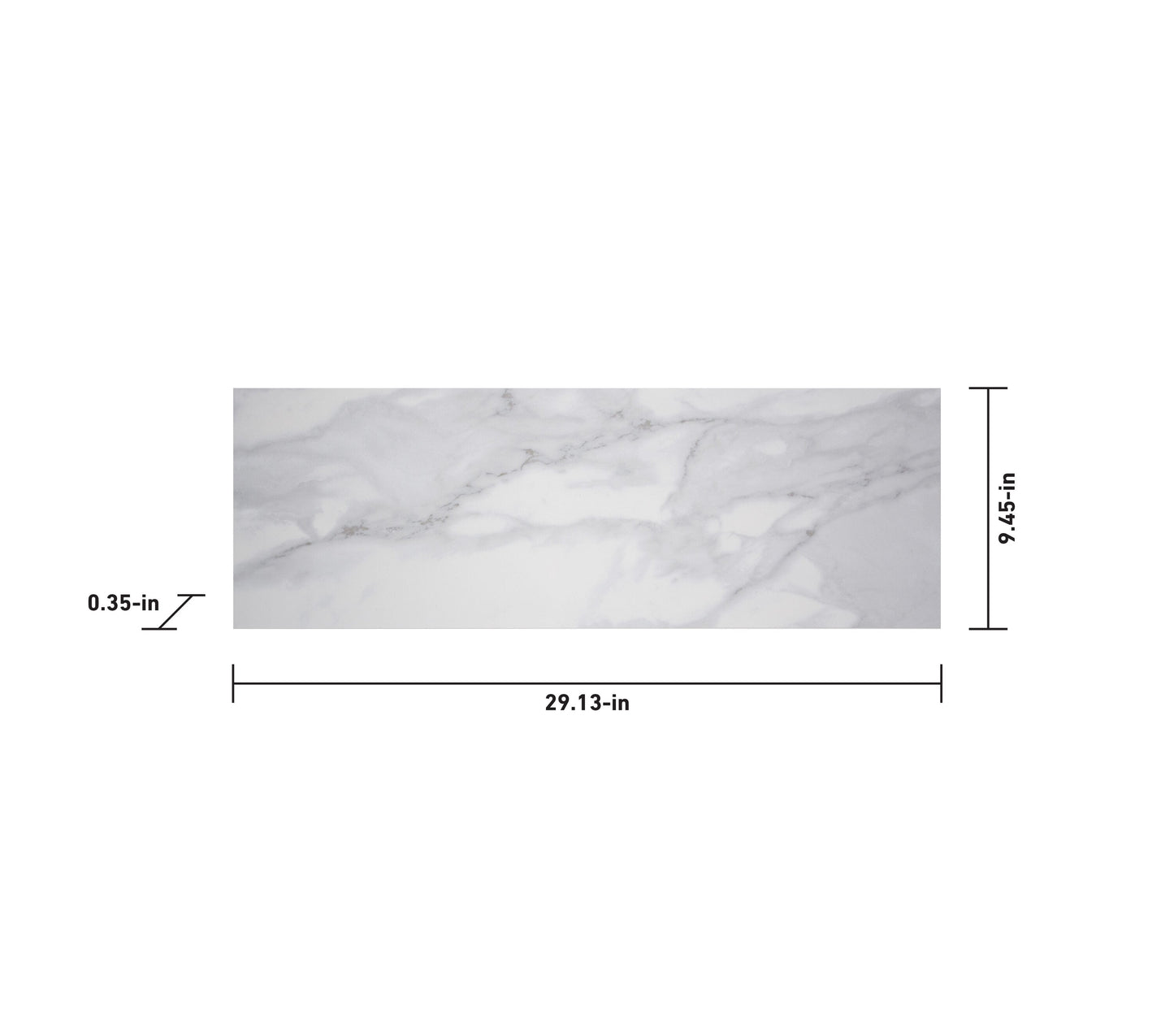 Satori Statuario Novello 10-in x 28-in Glossy Ceramic Marble Look Wall Tile (1.91-sq. ft/ Piece)