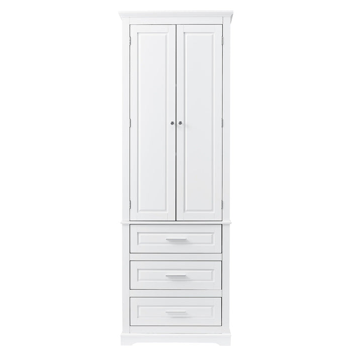 Siavonce 15.7-in W x 70-in H Mdf White Freestanding or Wall-mount Utility Storage Cabinet