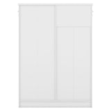 SINOFURN Contemporary White Hall Tree with Cabinet Storage, Bench, and 5 Hooks