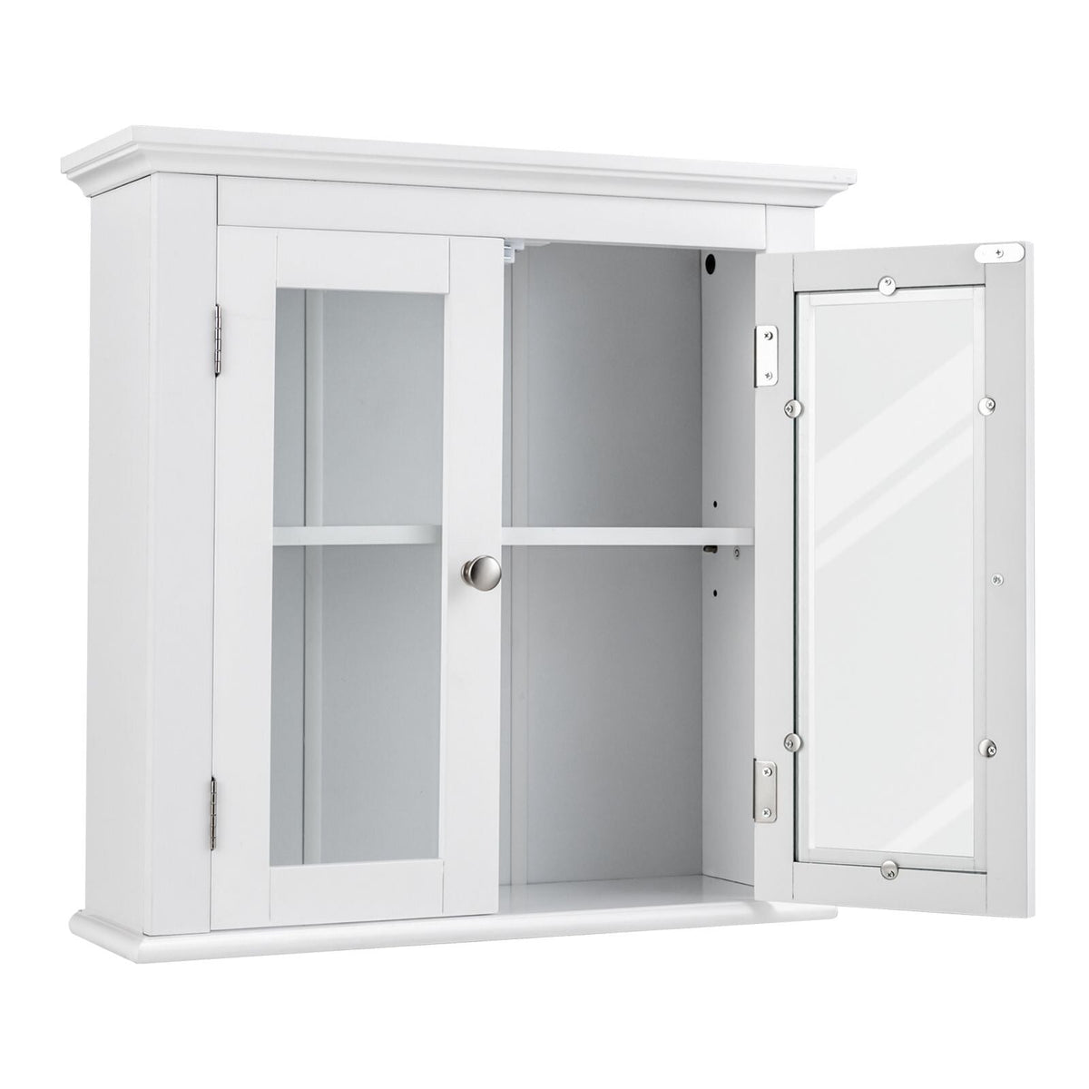 WELLFOR 20-in x 6.5-in White Bathroom Wall Cabinet