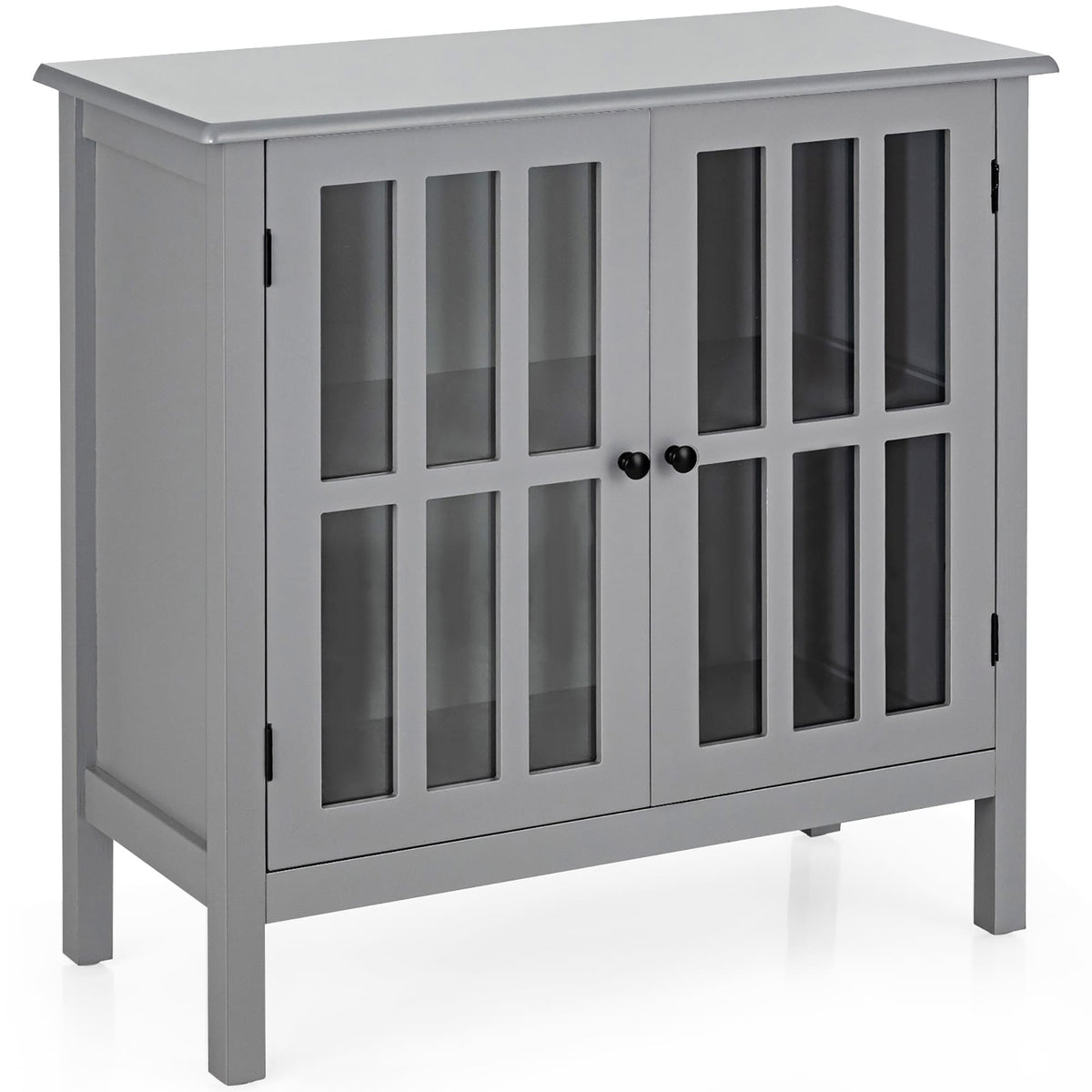 Costway 14-in W x 31-in H Mdf Gray Freestanding Utility Storage Cabinet