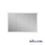 WELLFOR 48-in x 32-in x 5.6-in Silver Soft Close Bathroom Wall Cabinet