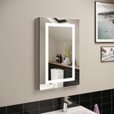 WELLFOR 20-in x 30-in x 4.6-in Silver Soft Close Bathroom Wall Cabinet
