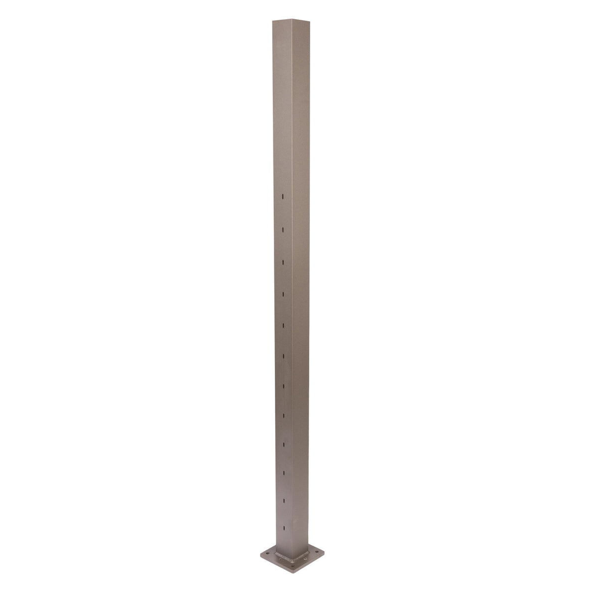 Deckorators Contemporary Cable 2.5-in x 2.5-in x 4-1/2-ft Textured Bronze Aluminum Deck Middle Stair Post