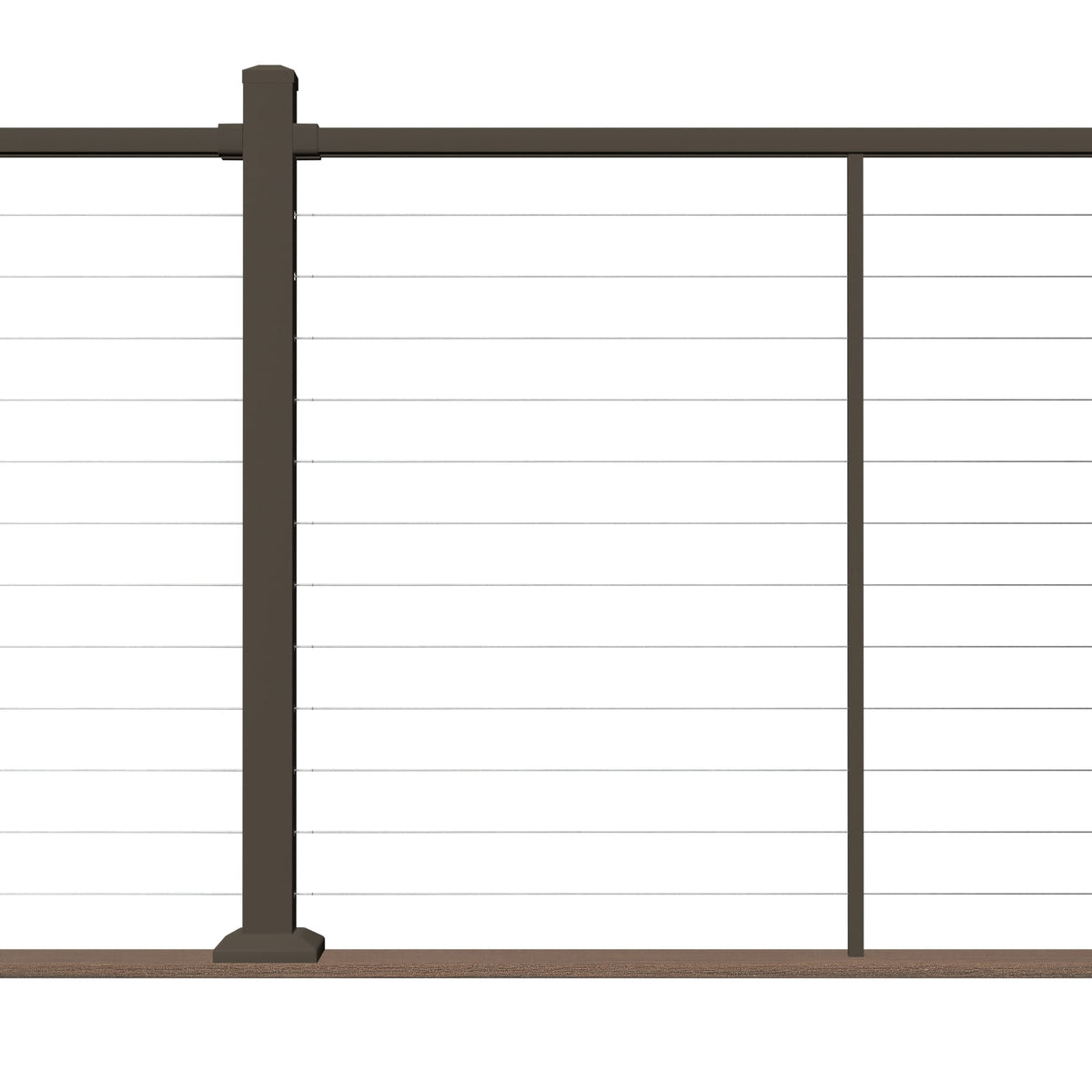 Deckorators Contemporary Cable 8-ft x 42-in Textured Bronze Aluminum Deck Cable Rail Kit
