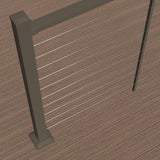 Deckorators Contemporary Cable 8-ft x 42-in Textured Bronze Aluminum Deck Cable Rail Kit