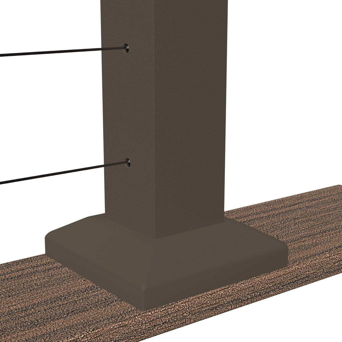 Deckorators Contemporary Cable 8-ft x 42-in Textured Bronze Aluminum Deck Cable Rail Kit
