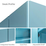 Everest 36-in W x 18-in H Steel Modern Blue Wall-mount Utility Storage Cabinet