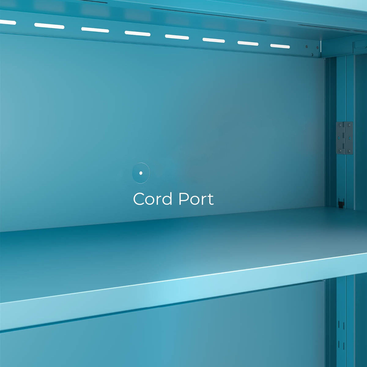 Everest 36-in W x 18-in H Steel Modern Blue Wall-mount Utility Storage Cabinet