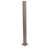 Deckorators Contemporary Cable 2.5-in x 2.5-in x 3-1/2-ft Textured Bronze Aluminum Deck End Post