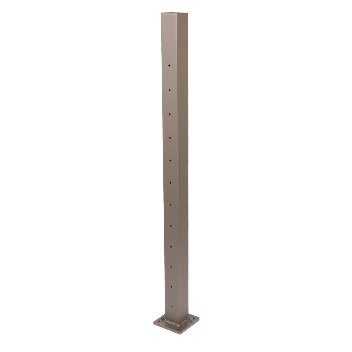 Deckorators Contemporary Cable 2.5-in x 2.5-in x 3-1/2-ft Textured Bronze Aluminum Deck End Post
