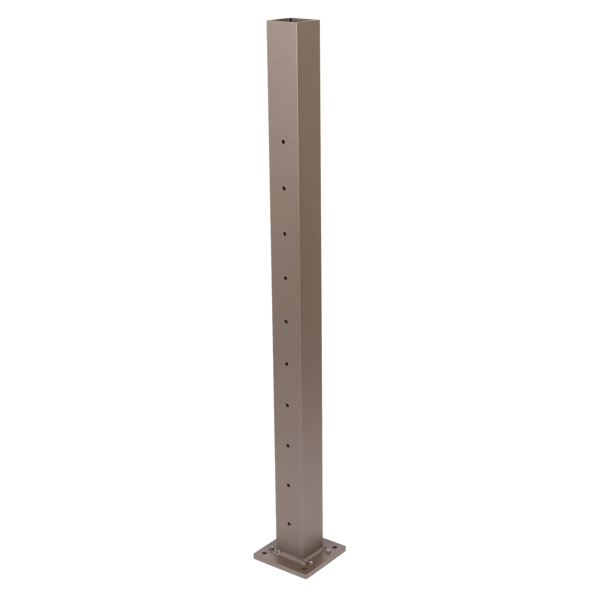 Deckorators Contemporary Cable 2.5-in x 2.5-in x 3-1/4-ft Textured Bronze Aluminum Deck End Post