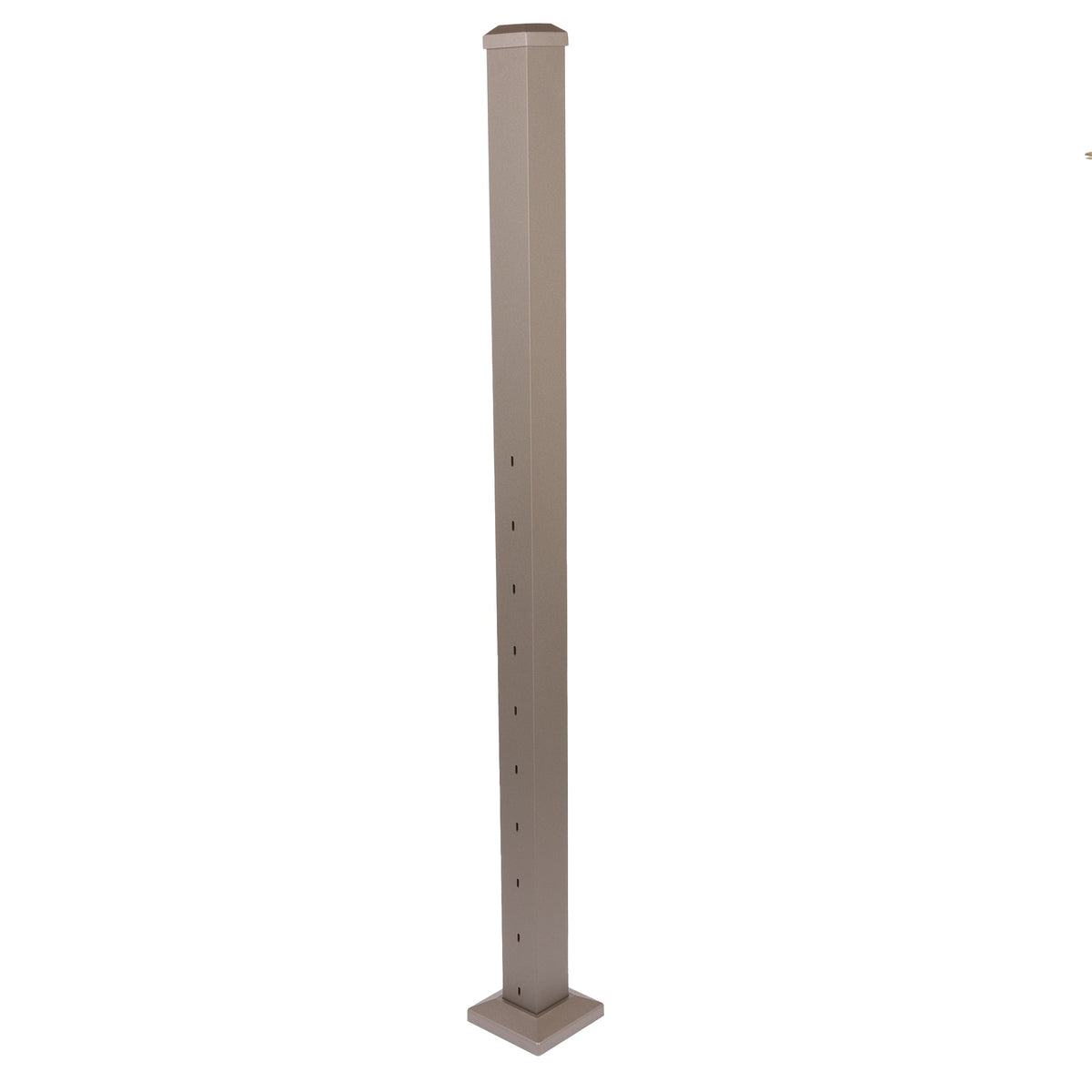 Deckorators Contemporary Cable 2.5-in x 2.5-in x 4-ft Textured Bronze Aluminum Deck Middle Stair Post