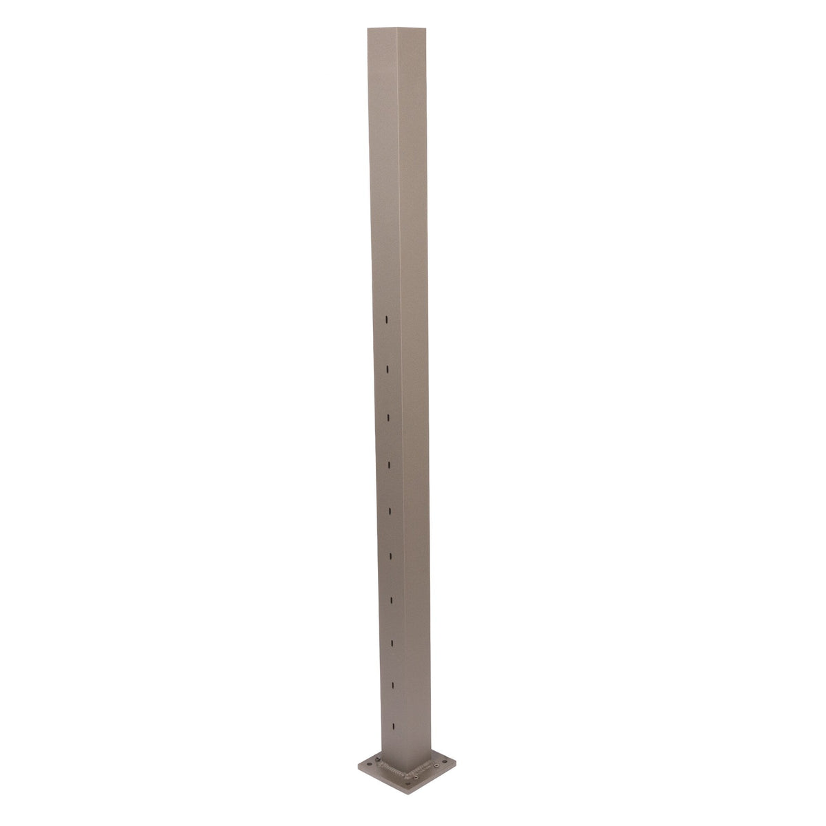 Deckorators Contemporary Cable 2.5-in x 2.5-in x 4-ft Textured Bronze Aluminum Deck Middle Stair Post