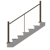 Deckorators Contemporary Cable 6-ft x 2-in Textured Bronze Aluminum Deck Stair Cable Rail Kit