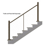 Deckorators Contemporary Cable 6-ft x 2-in Textured Bronze Aluminum Deck Stair Cable Rail Kit