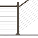 Deckorators Contemporary Cable 6-ft x 2-in Textured Bronze Aluminum Deck Stair Cable Rail Kit