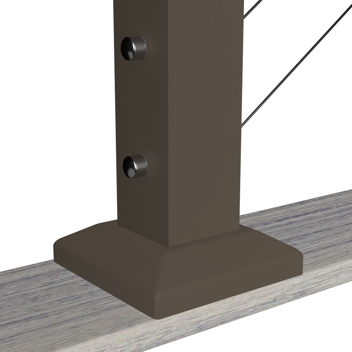 Deckorators Contemporary Cable 6-ft x 2-in Textured Bronze Aluminum Deck Stair Cable Rail Kit
