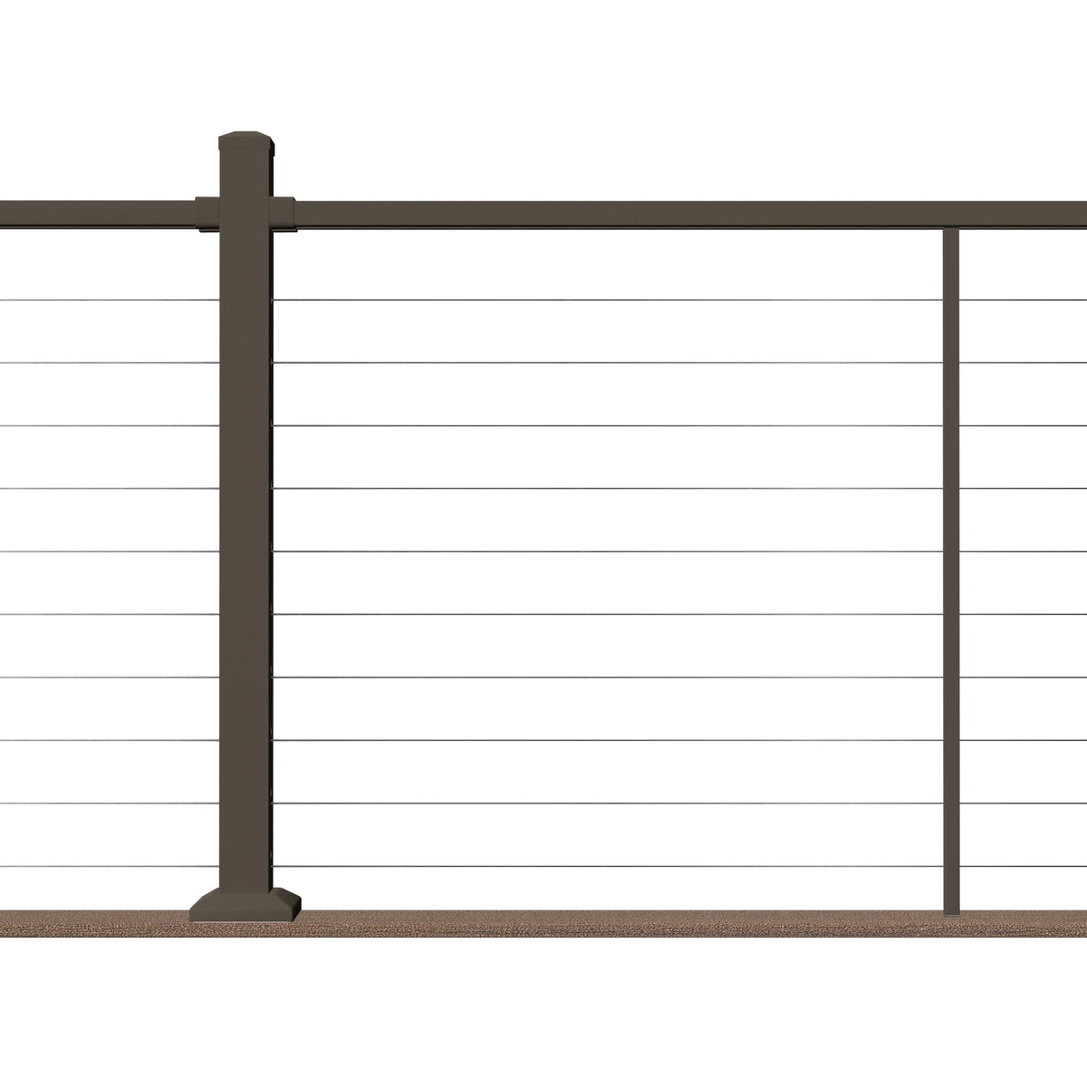 Deckorators Contemporary Cable 6-ft x 36-in Textured Bronze Aluminum Deck Cable Rail Kit