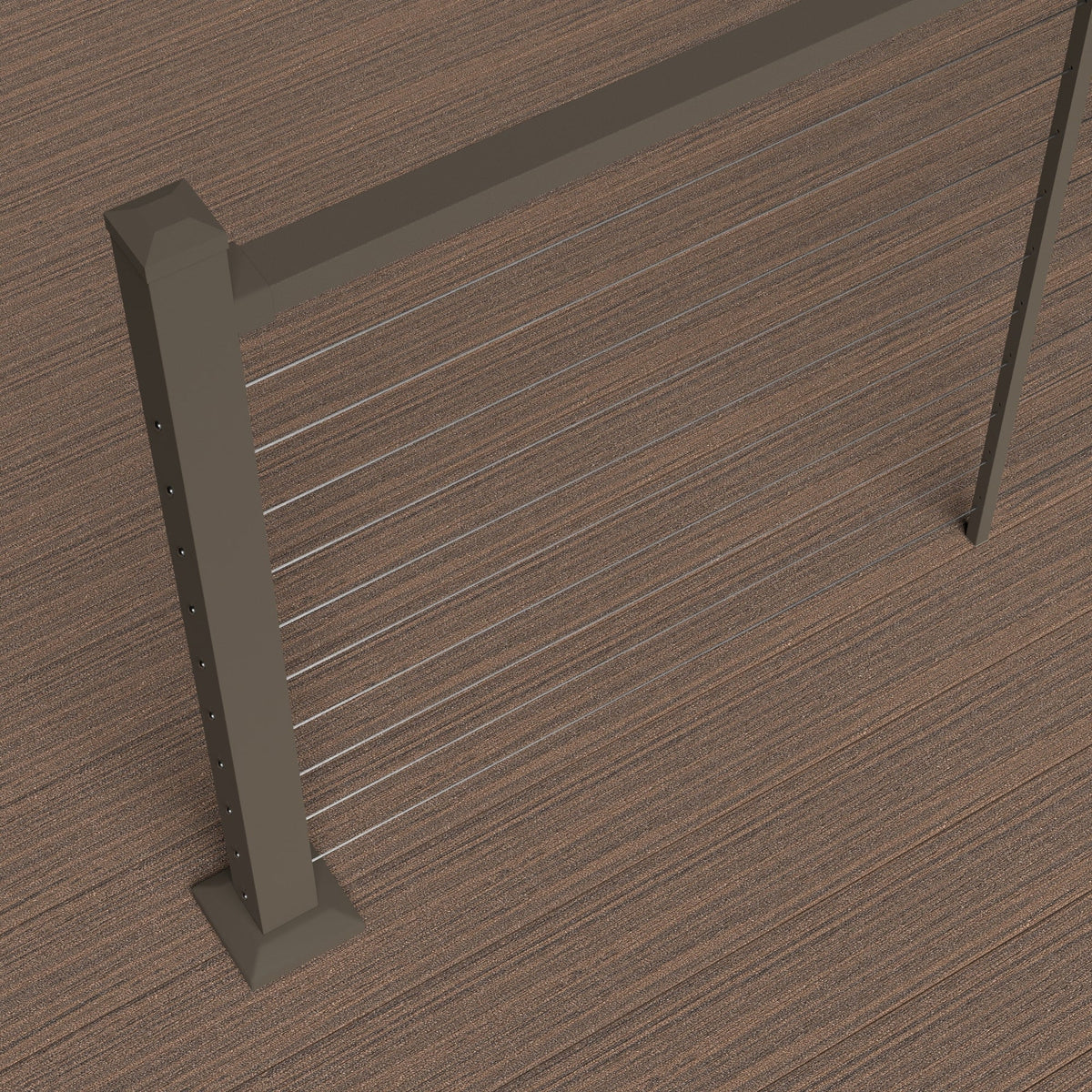 Deckorators Contemporary Cable 6-ft x 36-in Textured Bronze Aluminum Deck Cable Rail Kit