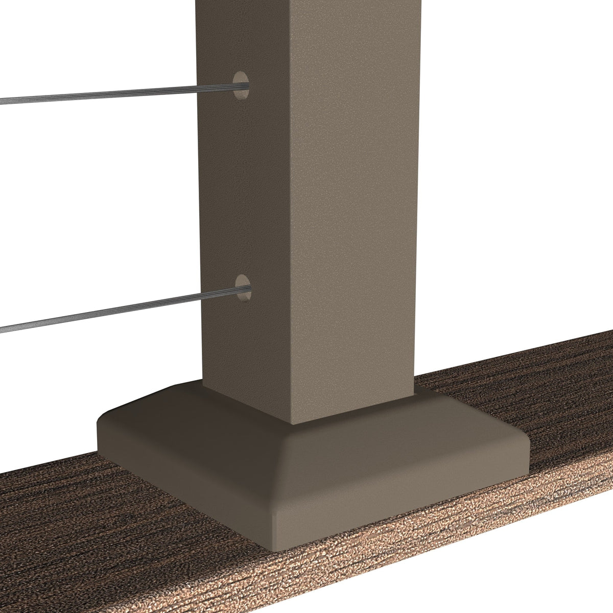 Deckorators Contemporary Cable 6-ft x 42-in Textured Bronze Aluminum Deck Cable Rail Kit