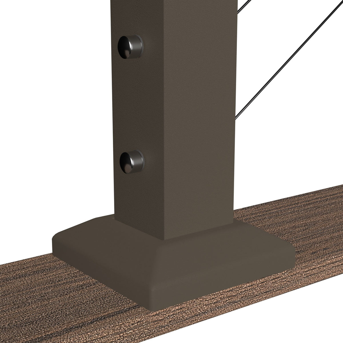 Deckorators Contemporary Cable 8-ft x 2-in Textured Bronze Aluminum Deck Stair Cable Rail Kit