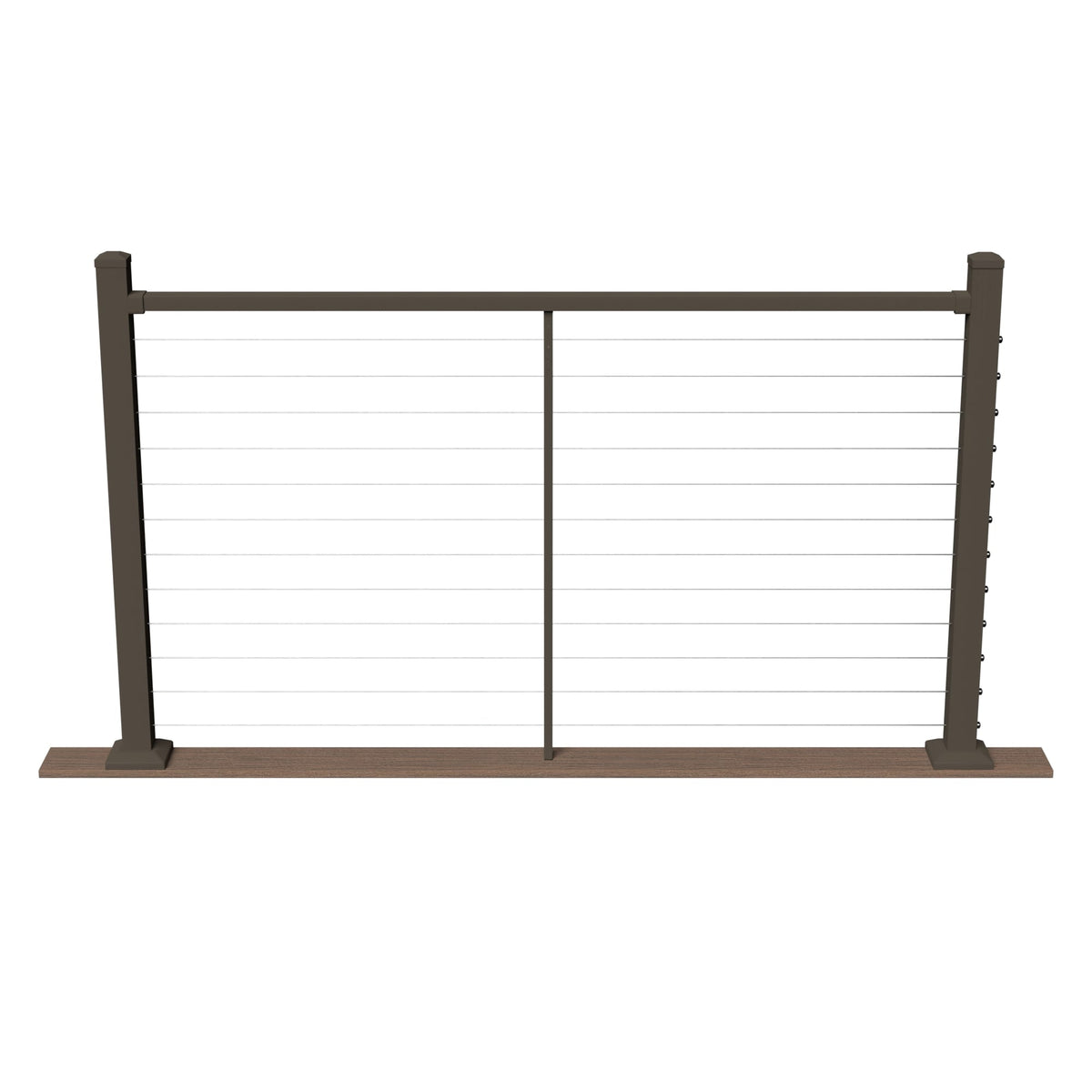 Deckorators Contemporary Cable 6-ft x 42-in Textured Bronze Aluminum Deck Cable Rail Kit