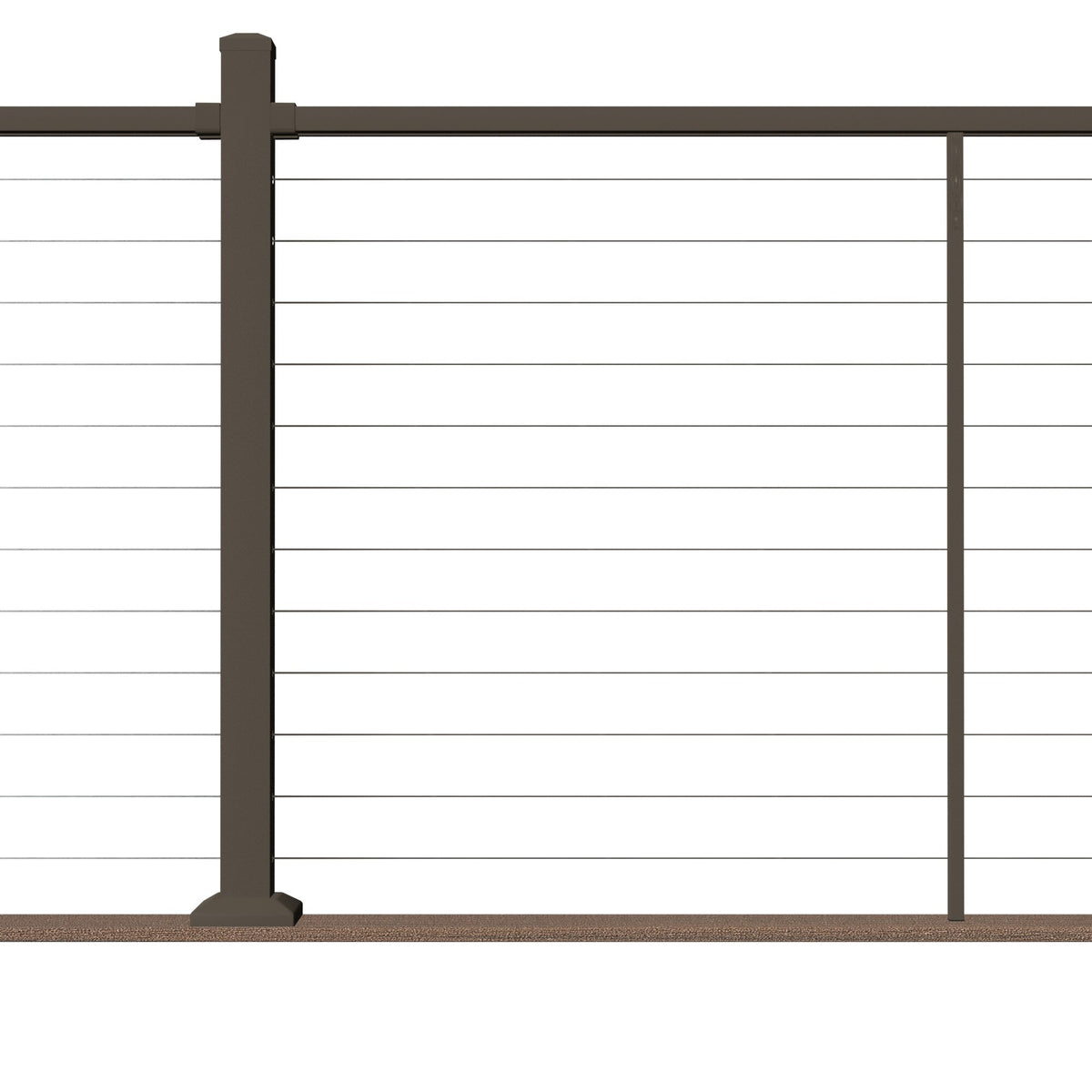 Deckorators Contemporary Cable 6-ft x 42-in Textured Bronze Aluminum Deck Cable Rail Kit