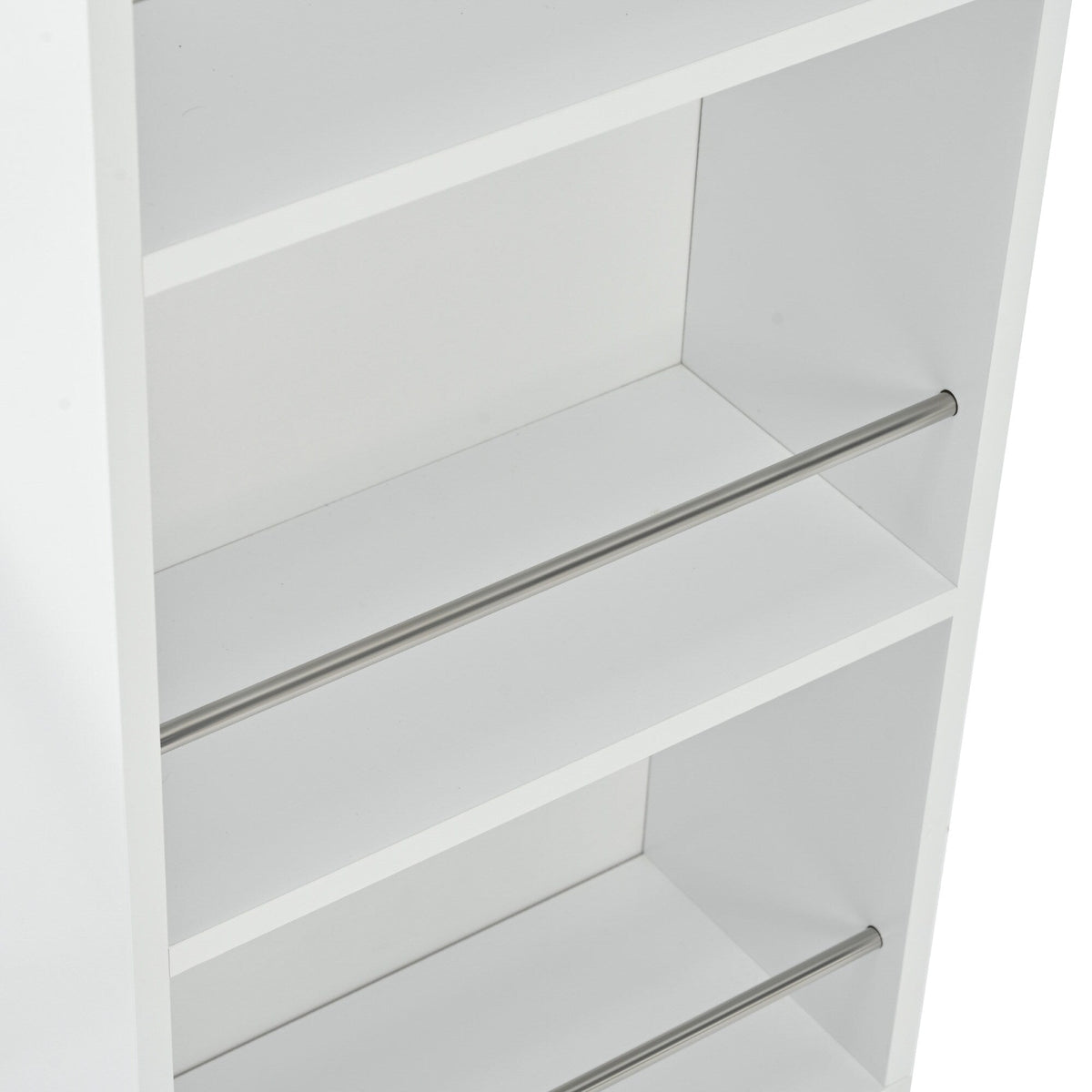 Xspracer White Mdf Base with Wood Top Rolling Kitchen Island (17-in x 33-in x 37-in)