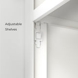 Everest 36-in W x 74-in H Steel Cloud White Freestanding Utility Storage Cabinet