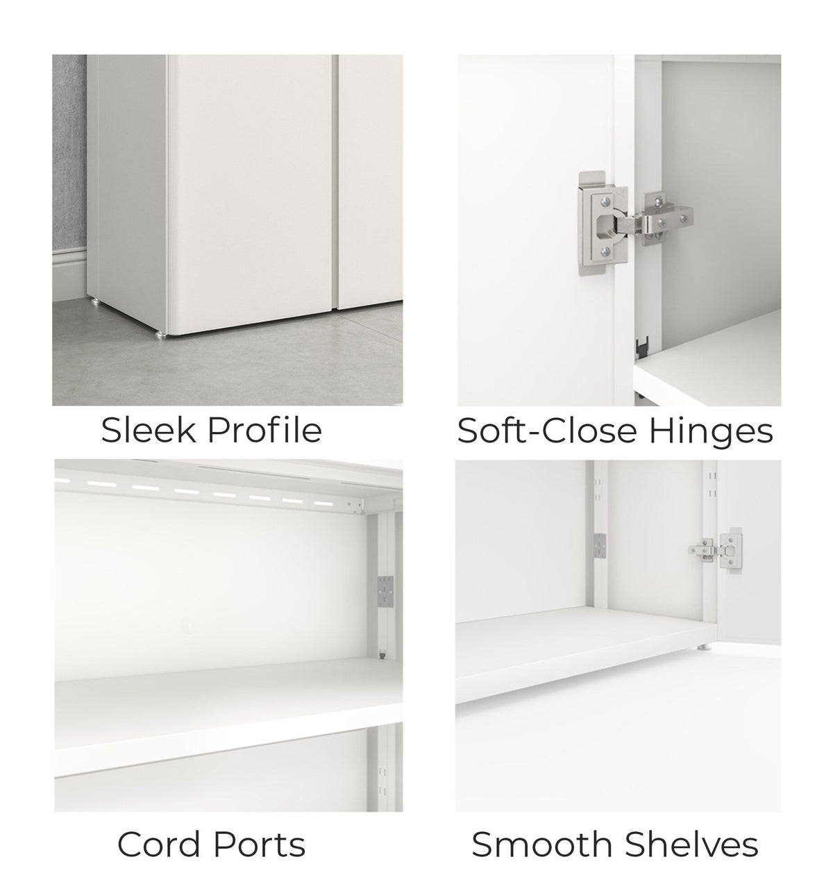 Everest 36-in W x 74-in H Steel Cloud White Freestanding Utility Storage Cabinet