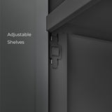 Everest 36-in W x 74-in H Steel Graphite Gray Freestanding Utility Storage Cabinet