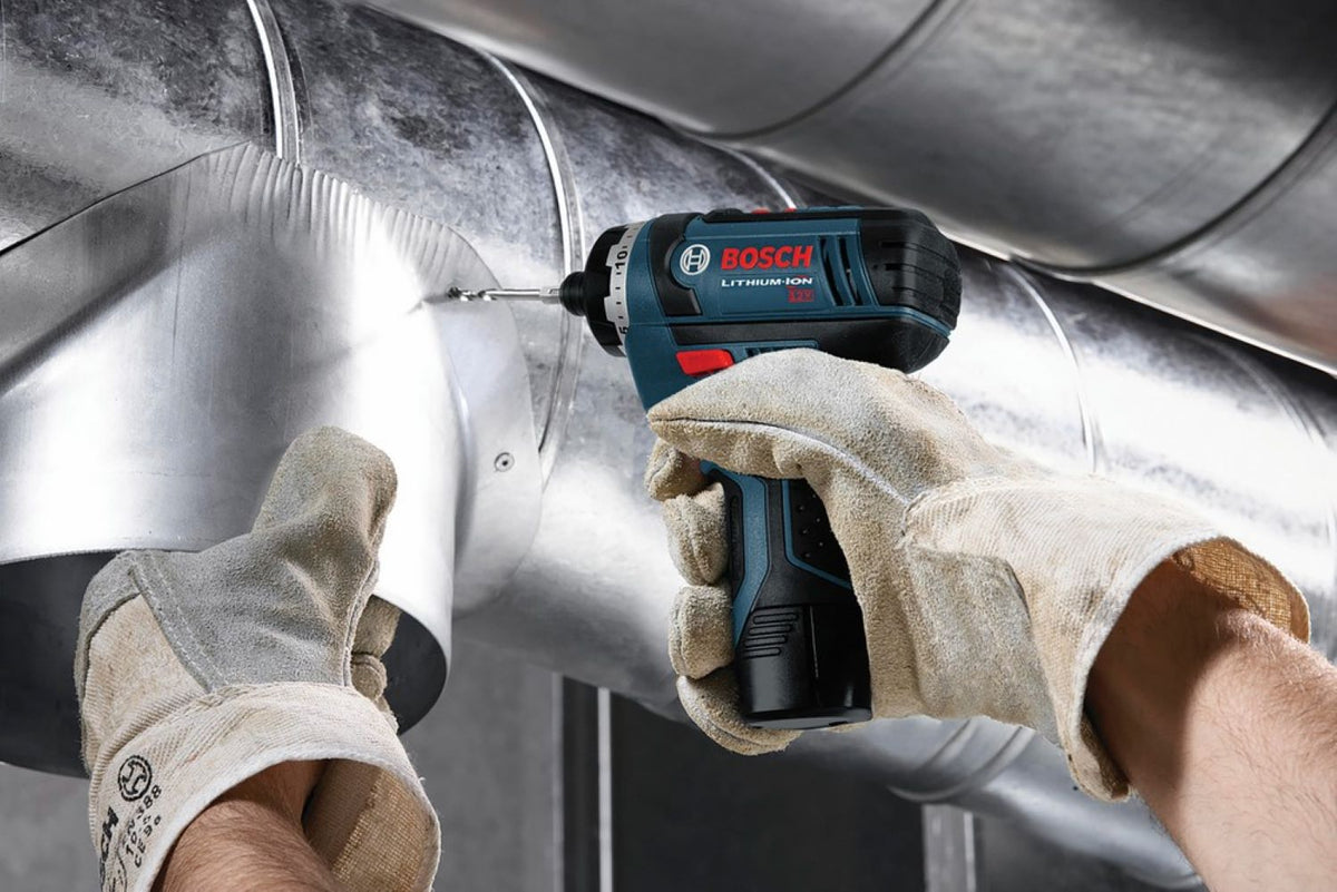 Bosch PS21-2A 12V Max 1/4-in Hex Cordless Drill/Driver Kit with Charger and 2 Batteries