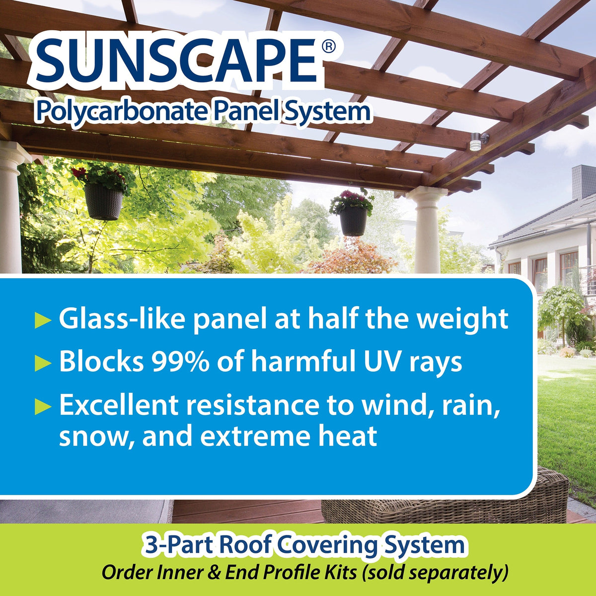 Sunscape 2-ft x 8-ft Corrugated Solar Grey Polycarbonate Roof Panel