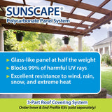 Sunscape 2-ft x 8-ft Corrugated Solar Grey Polycarbonate Roof Panel
