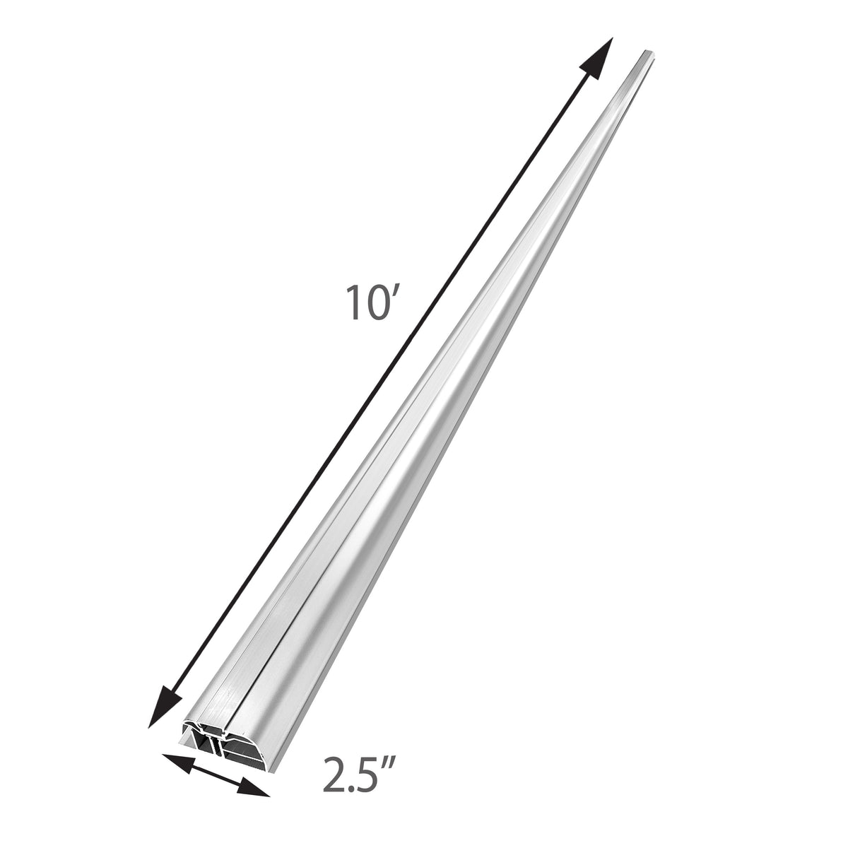 Sunscape 0.274-ft x 10-ft Corrugated Silver Polycarbonate Plastic Roof Panel