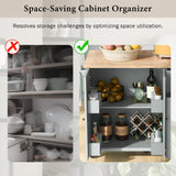 Xspracer Gray Mdf Base with Wood Top Rolling Kitchen Island (29-in x 54-in x 37-in)