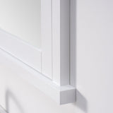 WELLFOR GRACE Solid Wood 40-in x 32-in Recessed Mount White Mirrored Soft Close Medicine Cabinet