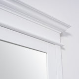 WELLFOR GRACE Solid Wood 40-in x 32-in Recessed Mount White Mirrored Soft Close Medicine Cabinet