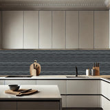 Elida Ceramica Glassy Terrain 12-in x 12-in Glossy Glass Linear Mosaic Wall Tile