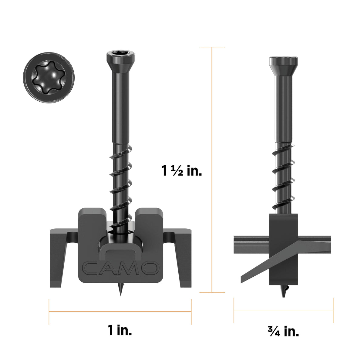 CAMO Wedge clip and ClipDrive Decking Tool Bundle 1.75-in 316 Stainless Steel Hidden Deck Fastener 1000-sq ft (1800-Pack)