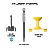CAMO Wedge clip and ClipDrive Decking Tool Bundle 1.75-in 316 Stainless Steel Hidden Deck Fastener 1000-sq ft (1800-Pack)
