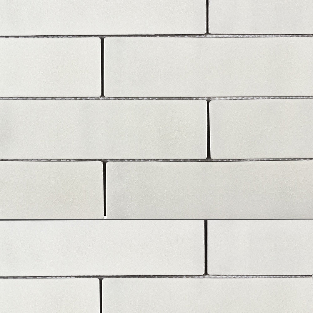 Elida Ceramica Harmony White Subway 12-in x 15-in Glazed Ceramic Brick Mosaic Wall Tile