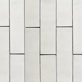 Elida Ceramica Harmony White Subway 12-in x 15-in Glazed Ceramic Brick Mosaic Wall Tile